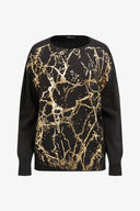 Women's Knit Crew-Neck Long Sleeve Sweater | M