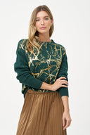 Women's Knit Crew-Neck Long Sleeve Sweater | M