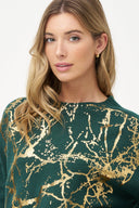 Women's Knit Crew-Neck Long Sleeve Sweater | M