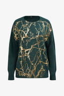 Women's Knit Crew-Neck Long Sleeve Sweater | M