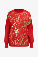 Women's Knit Crew-Neck Long Sleeve Sweater | M