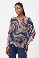 Women's Knit Boat-Neck Long Sleeve Sweater | M