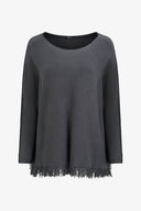 Women's Boat-Neck Long Sleeve Sweater | M