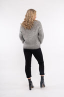 Women’s Knit Long Sleeve Sweater. Composition: 37% Mohair, 27% Acrylic, 20% Polyamide and 16% Wool. 