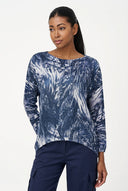 Women's Knit Boat-Neck Sweater, Long Sleeves & Sharkbite Hem