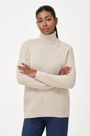 Women's Knit Turtle-Neck Sweater | M