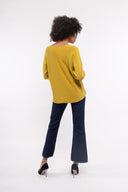 Women’s Knit Long Sleeve Sweater. Composition: 50% Acrylic, 20% Polyamide, 10% Viscose, 10% Wool and 10% Mohair. 