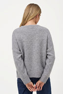 Women's Knit Crew-Neck Sweater with Long Sleeves