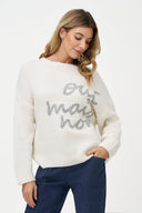 Women's Knit Crew-Neck Long Sleeve Sweater | M