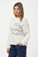 Women's Knit Crew-Neck Long Sleeve Sweater | M