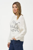Women's Knit Crew-Neck Sweater with Long Sleeves