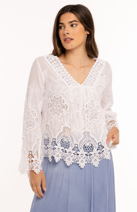 M Made in Italy - Crochet Embroidered Top