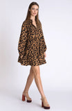 Babydoll dress in leopard pattern 