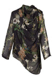 M Made in Italy - Floral Draped Asymmetric Tunic Plus Size