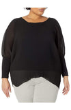M Made in Italy - Accordion-pleat Top Plus Size