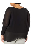 M Made in Italy - Accordion-pleat Top Plus Size