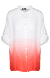 M Made in Italy - Ombre Button-Up Shirt Plus Size