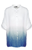 M Made in Italy - Ombre Button-Up Shirt Plus Size