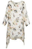 M Made in Italy - Women's Floral Long-Sleeve Dress Plus Size