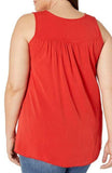 M Made in Italy - Women's Sleeveless Embroidered Top Plus Size