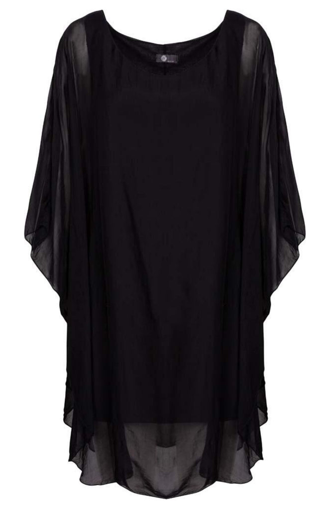 M Made in Italy - Women's Bat Sleeves Tunic Plus Size