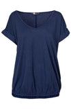 M Made in Italy - Women's Top with Eyelet Sleeves Plus Size